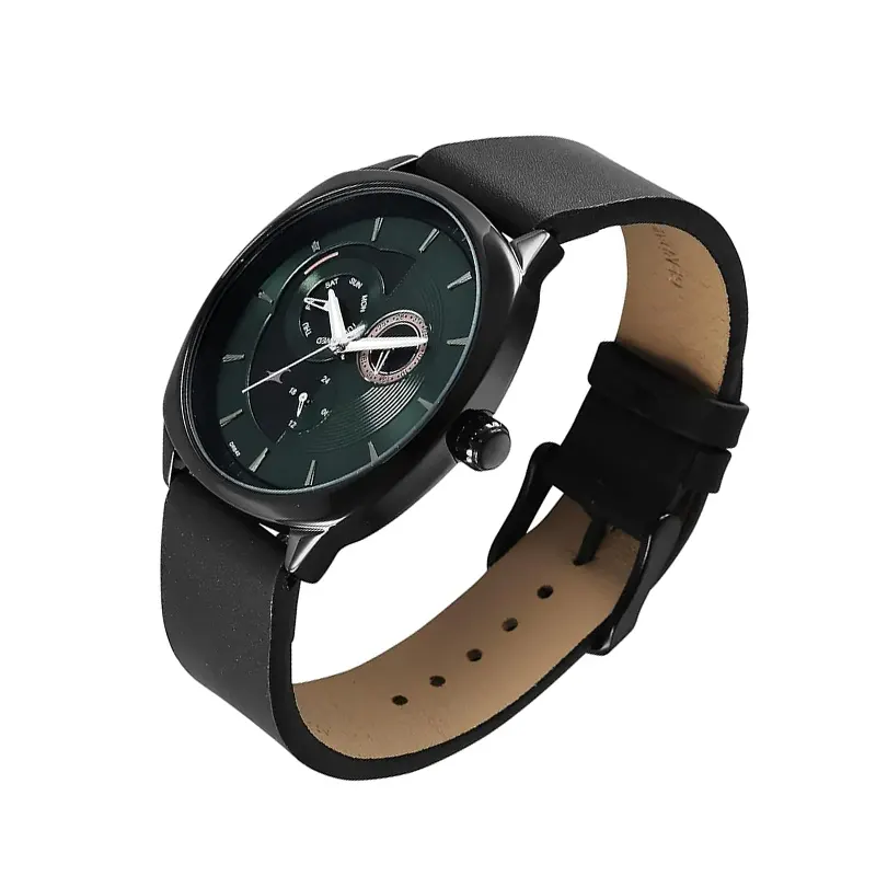 Fastrack Tik Tok 5.0 Multi-function Leather Men's Watch- 3330NL01